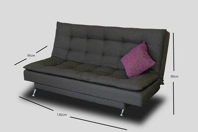 Foto 6 | Sofá Cama M & E Muebles Carmen Gris Oxford De 3 Posiciones