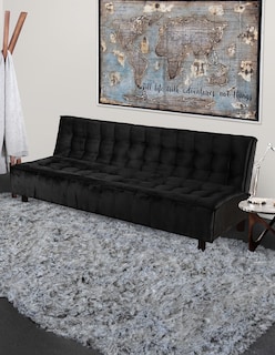 Foto 3 | Sofá Cama M & E Muebles Milio Negro De 3 Posiciones Individual
