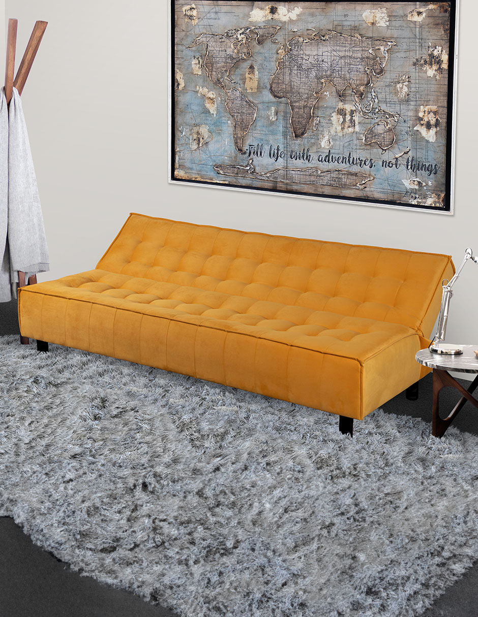 Foto 4 | Sofá Cama M & E Muebles Milio Mostaza De 3 Posiciones Individual