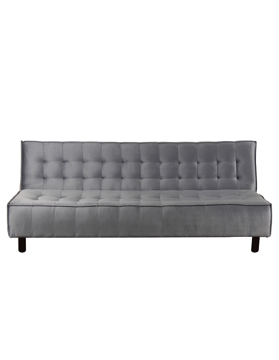 Foto 3 pulgar | Sofá Cama M & E Muebles Milio Gris Claro Denim De 3 Posiciones Individual