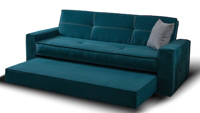 Foto 1 | Sofá Cama M & E Muebles Confort Azul Jade De 3 Posiciones Incluye Cama