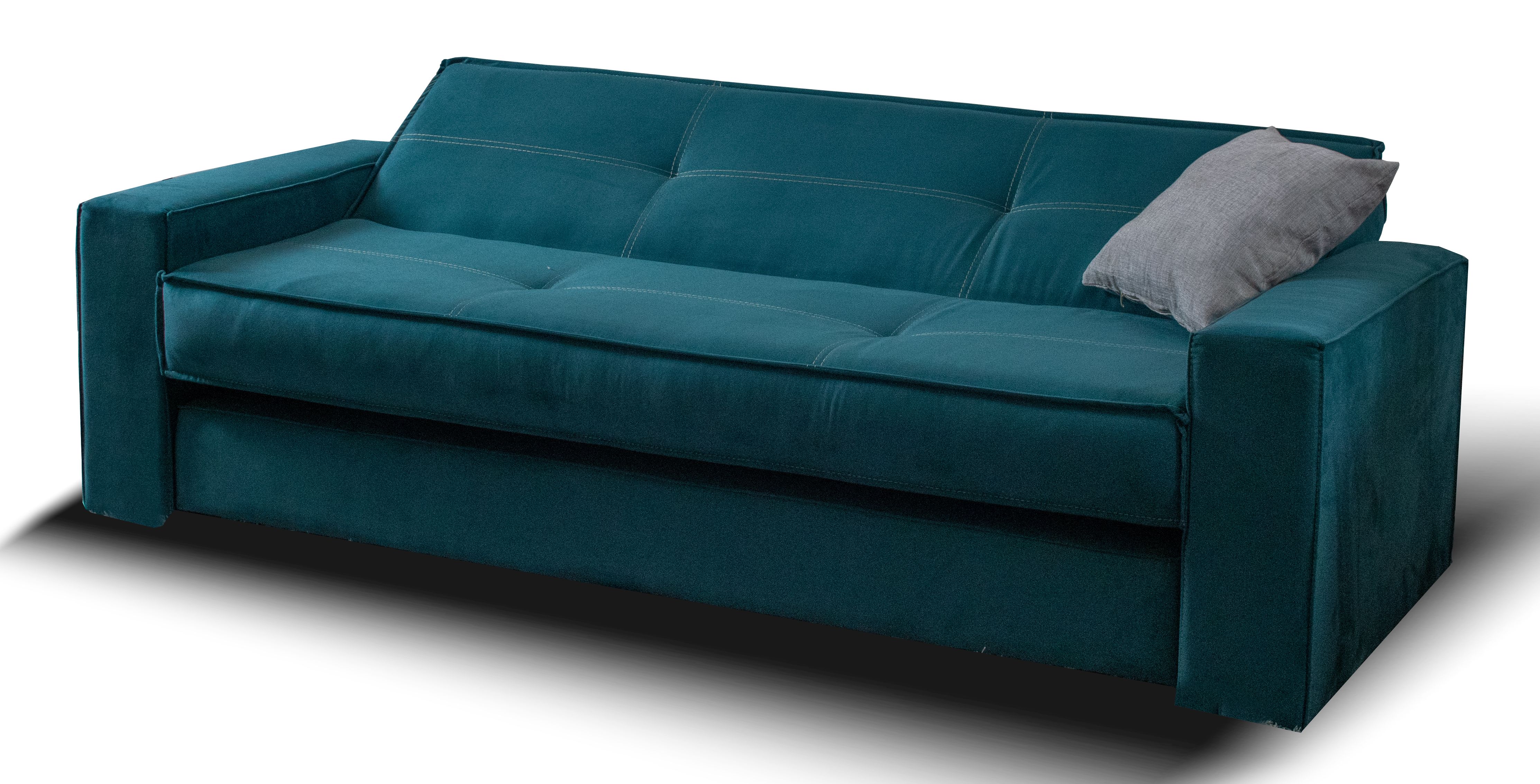Foto 3 pulgar | Sofá Cama M & E Muebles Confort Azul Jade De 3 Posiciones  Incluye Cama