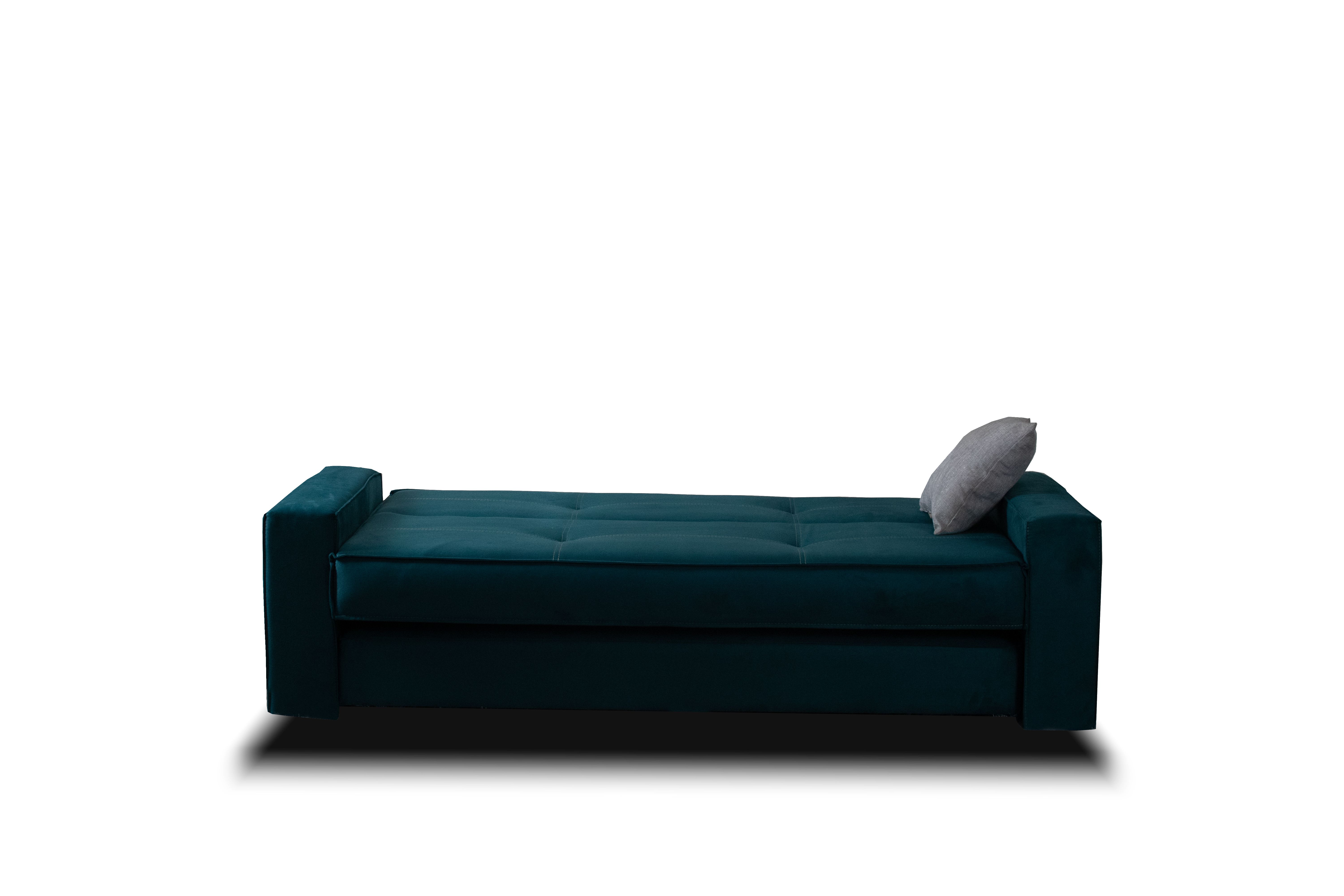Foto 5 pulgar | Sofá Cama M & E Muebles Confort Azul Jade De 3 Posiciones  Incluye Cama