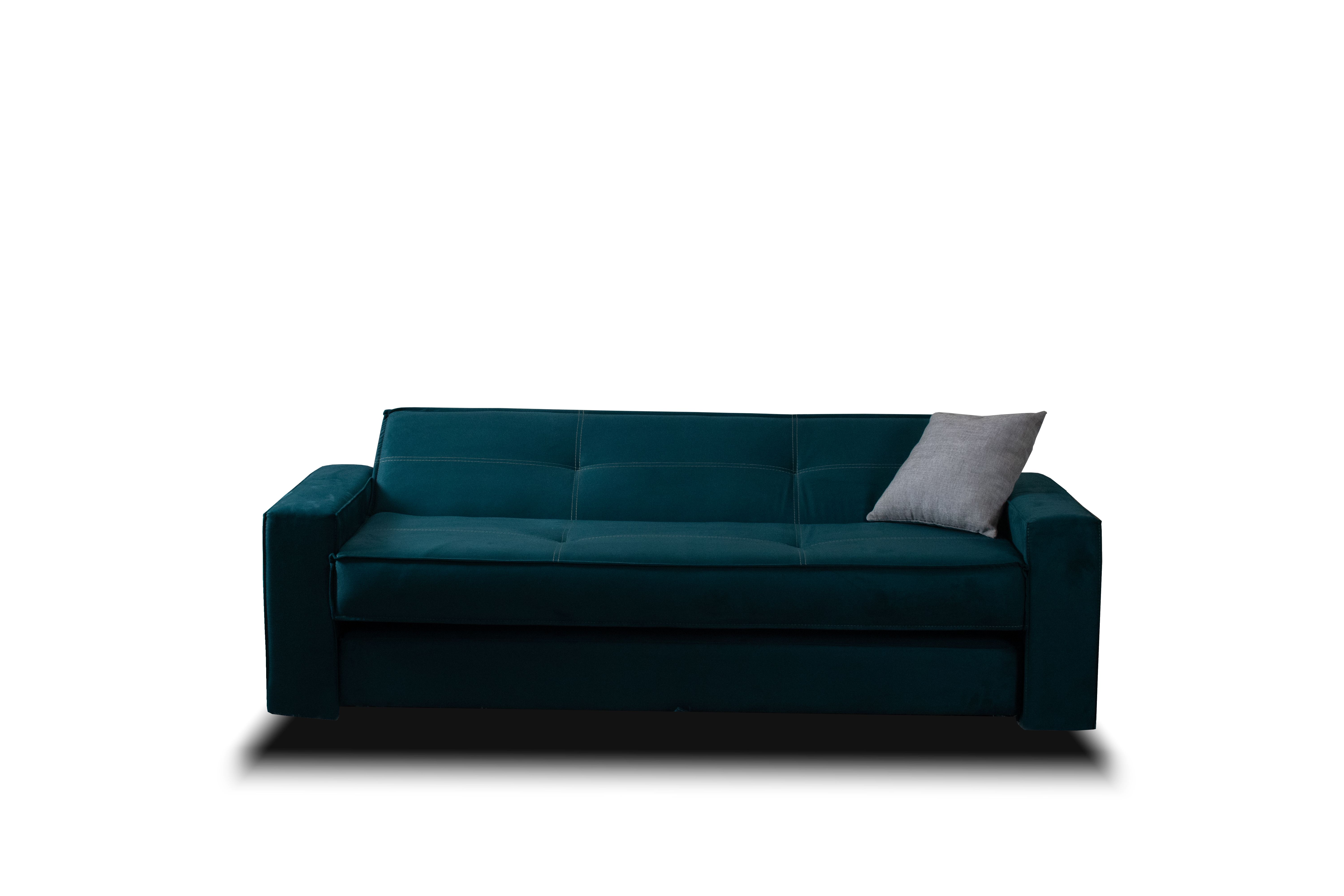 Foto 6 pulgar | Sofá Cama M & E Muebles Confort Azul Jade De 3 Posiciones  Incluye Cama