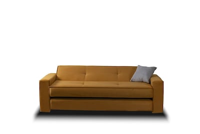 Foto 3 | Sofá Cama M & E Muebles Confort Mostaza De 3 Posiciones Incluye Cama
