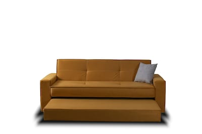 Foto 5 | Sofá Cama M & E Muebles Confort Mostaza De 3 Posiciones Incluye Cama