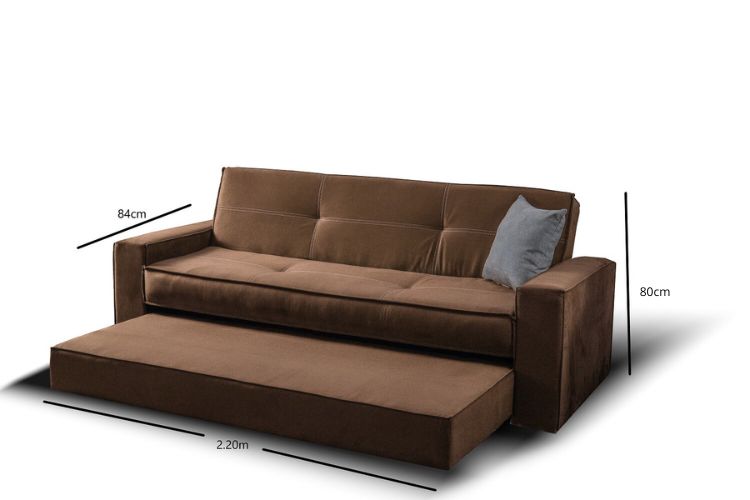 Foto 6 pulgar | Sofá Cama M & E Muebles Confort Café De 3 Posiciones  Incluye Cama