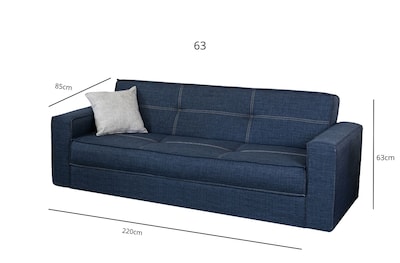 Foto 6 | Sofá Cama M & E Muebles Enzo Azul De 3 Posiciones