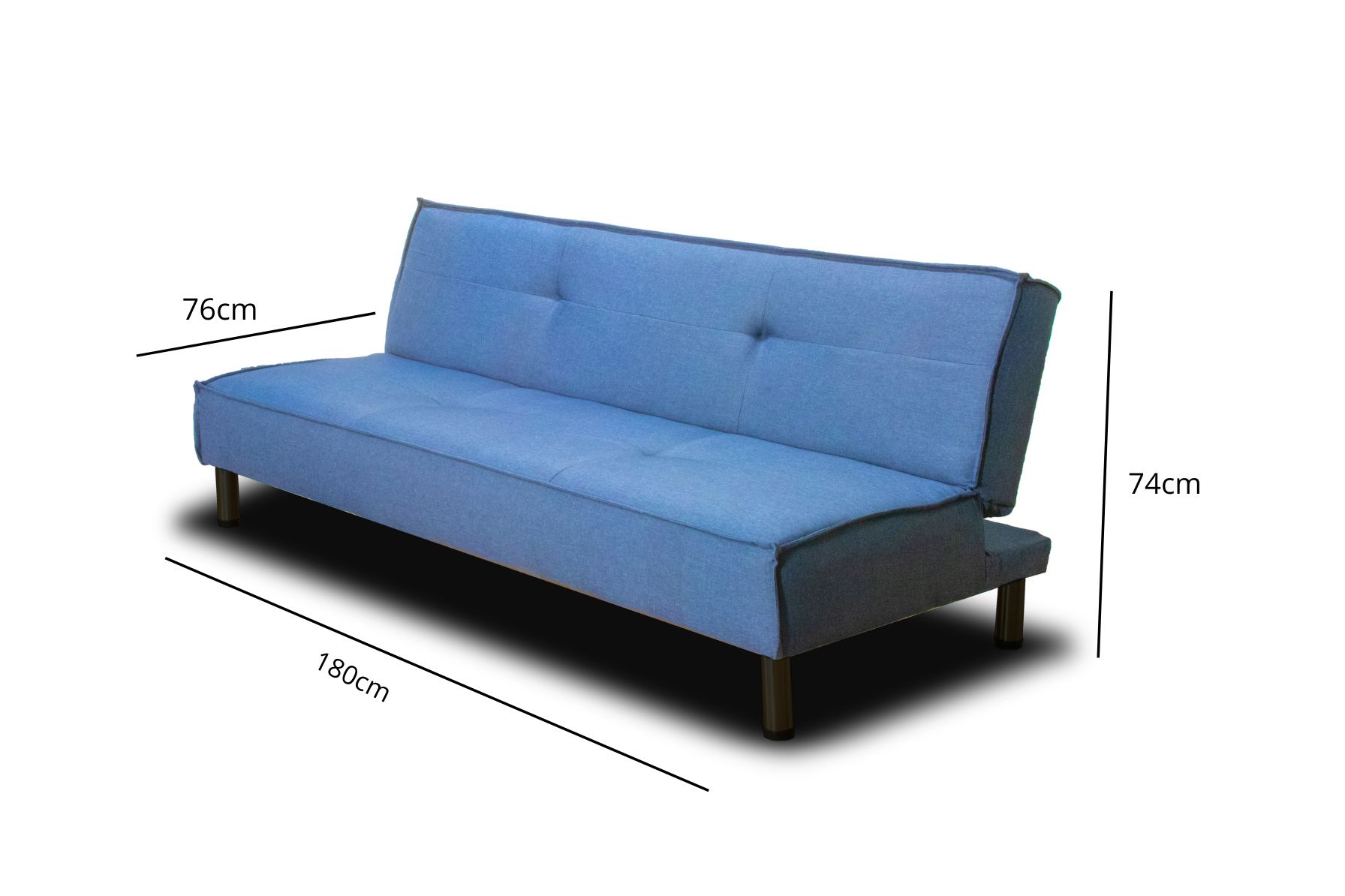 Foto 6 | Sofá Cama M & E Muebles Tomm Azul Denim 3 Posiciones Individual