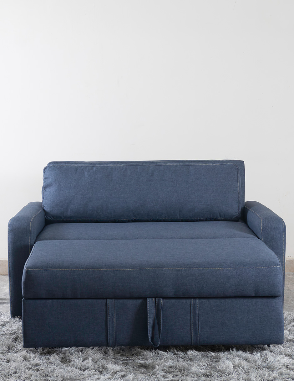 Foto 5 pulgar | Sofá Cama M & E Muebles Franco Love Azul Denim 3 Posiciones Matrimonial