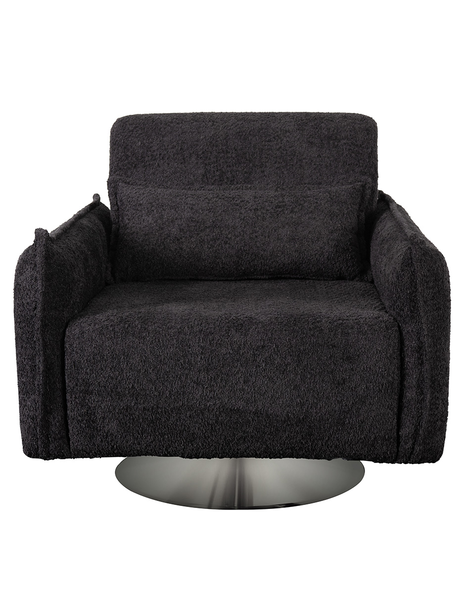 Foto 2 pulgar | Sillón M & E Muebles Antom Negro Giratorio