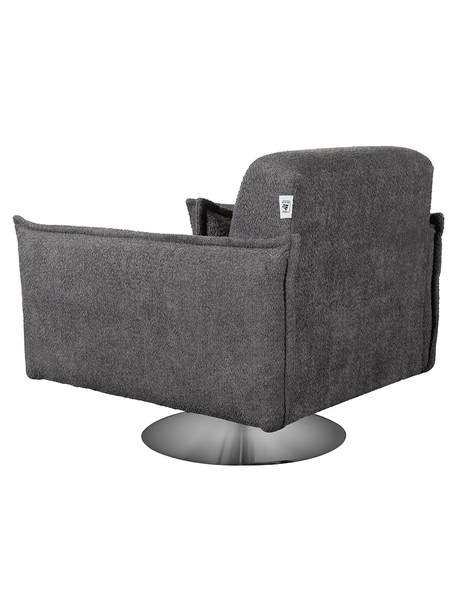 Foto 4 pulgar | Sillón M & E Muebles Antom Gris Oxford Giratorio