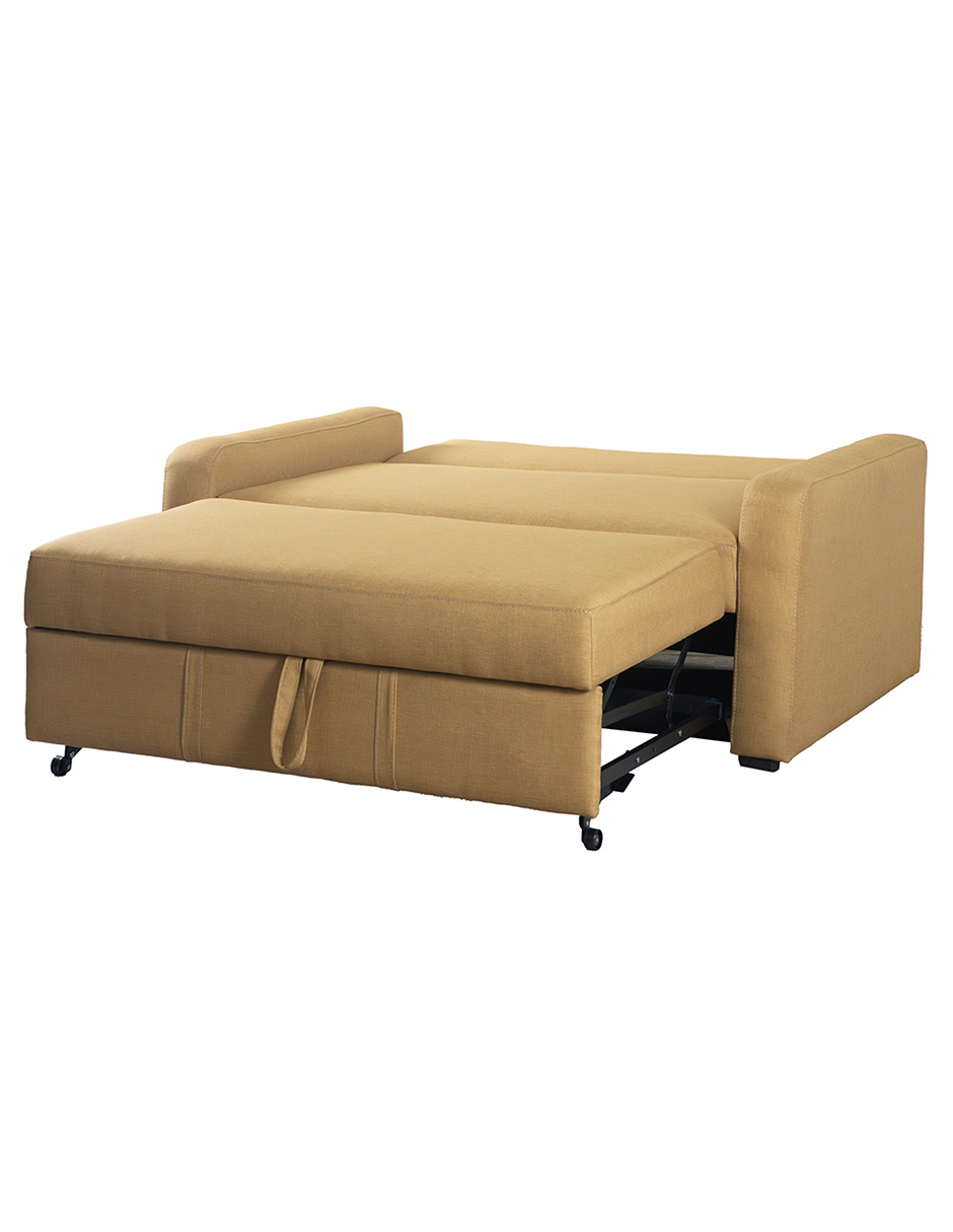 Foto 3 pulgar | Sofá Cama M & E Muebles Franco Love Mostaza 3 Posiciones Matrimonial