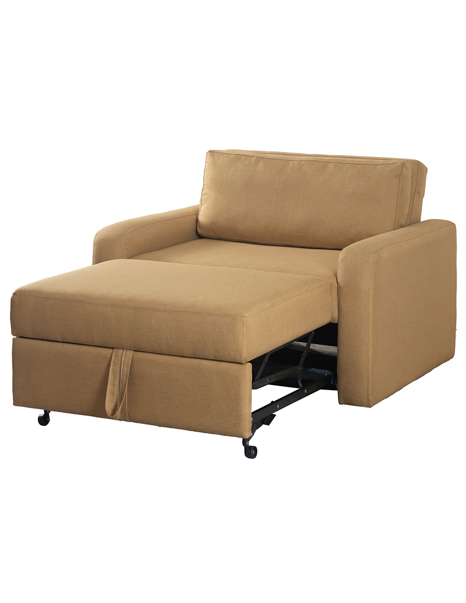 Foto 2 pulgar | Sofa Cama M & E Muebles Franco Sillon Mostaza Individual 3 Posiciones