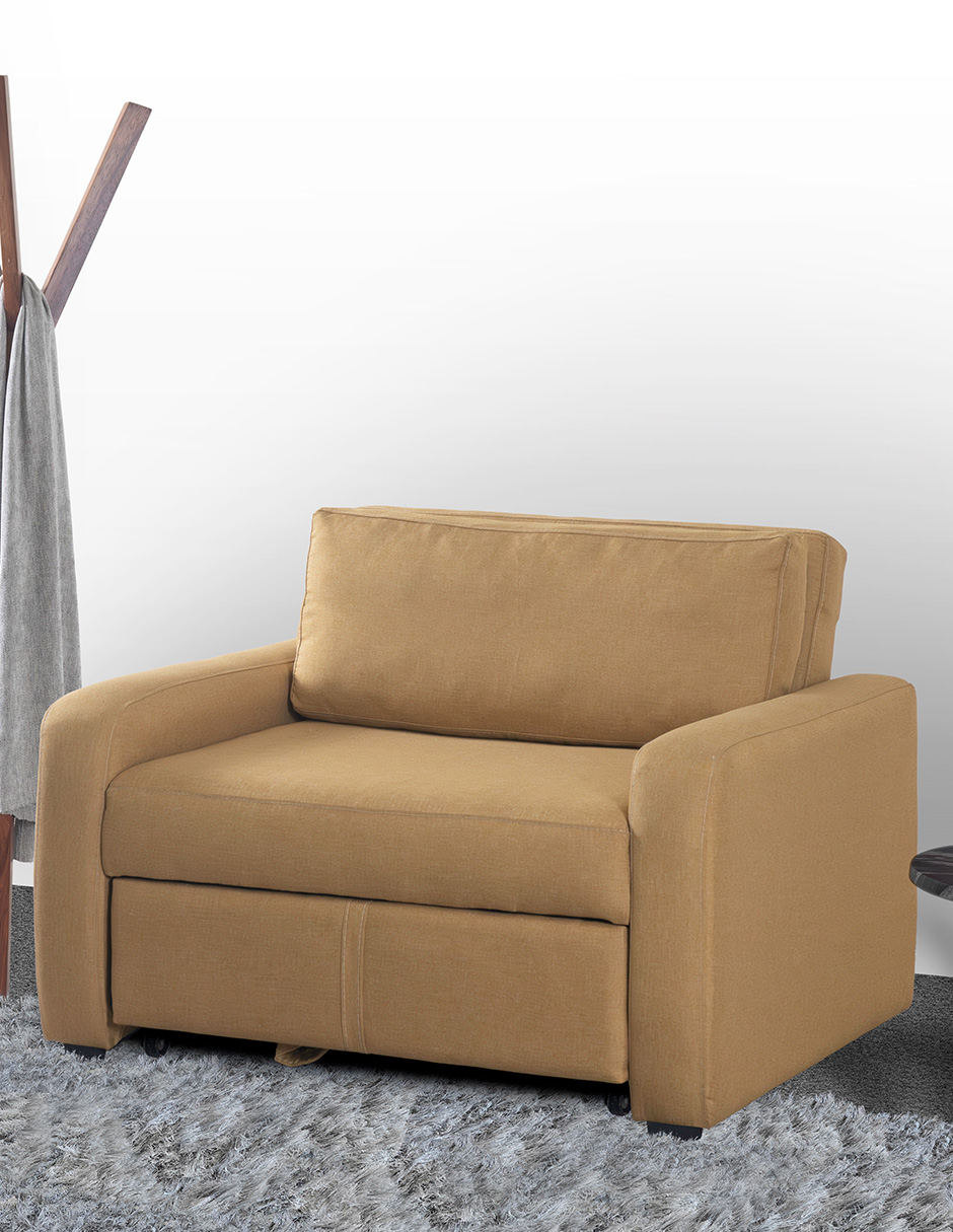 Foto 5 pulgar | Sofa Cama M & E Muebles Franco Sillon Mostaza Individual 3 Posiciones