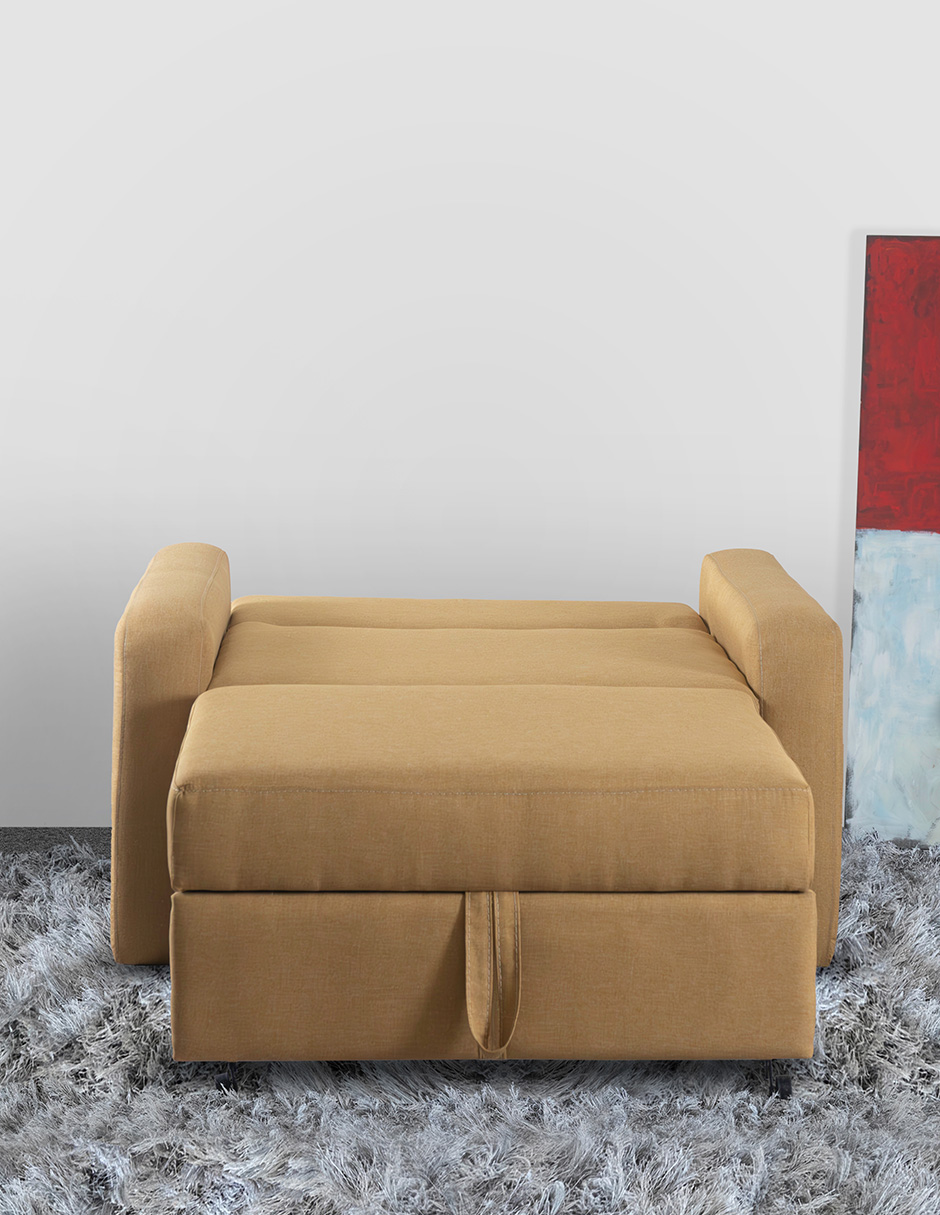 Foto 6 pulgar | Sofa Cama M & E Muebles Franco Sillon Mostaza Individual 3 Posiciones