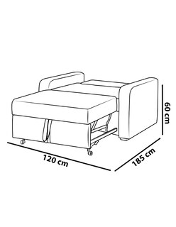 Foto 7 | Sofa Cama M & E Muebles Franco Sillon Mostaza Individual 3 Posiciones