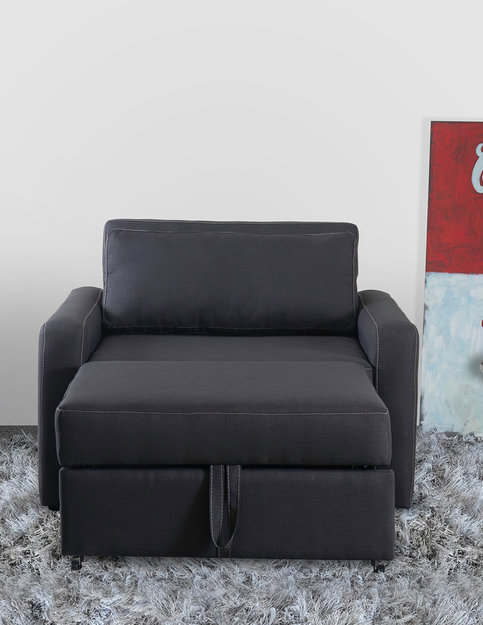 Foto 5 pulgar | Sofa Cama M & E Muebles Franco Sillon Gris Oxford Individual 3 Posiciones