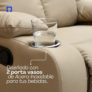 Foto 5 | Reclinable Giratorio Tactopiel Manual Moderno Mecedora