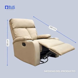 Foto 8 | Reclinable Giratorio Tactopiel Manual Moderno Mecedora