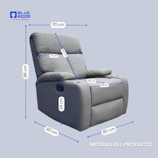 Foto 7 | Reclinable Giratorio Tactopiel Manual Moderno Mecedora
