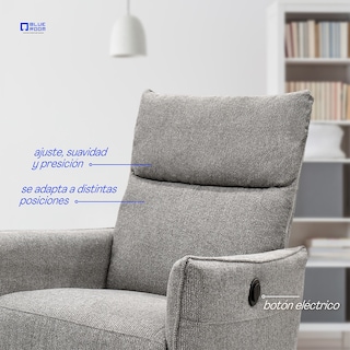 Foto 6 | Sillón Reclinable Eléctrico Tela Gris