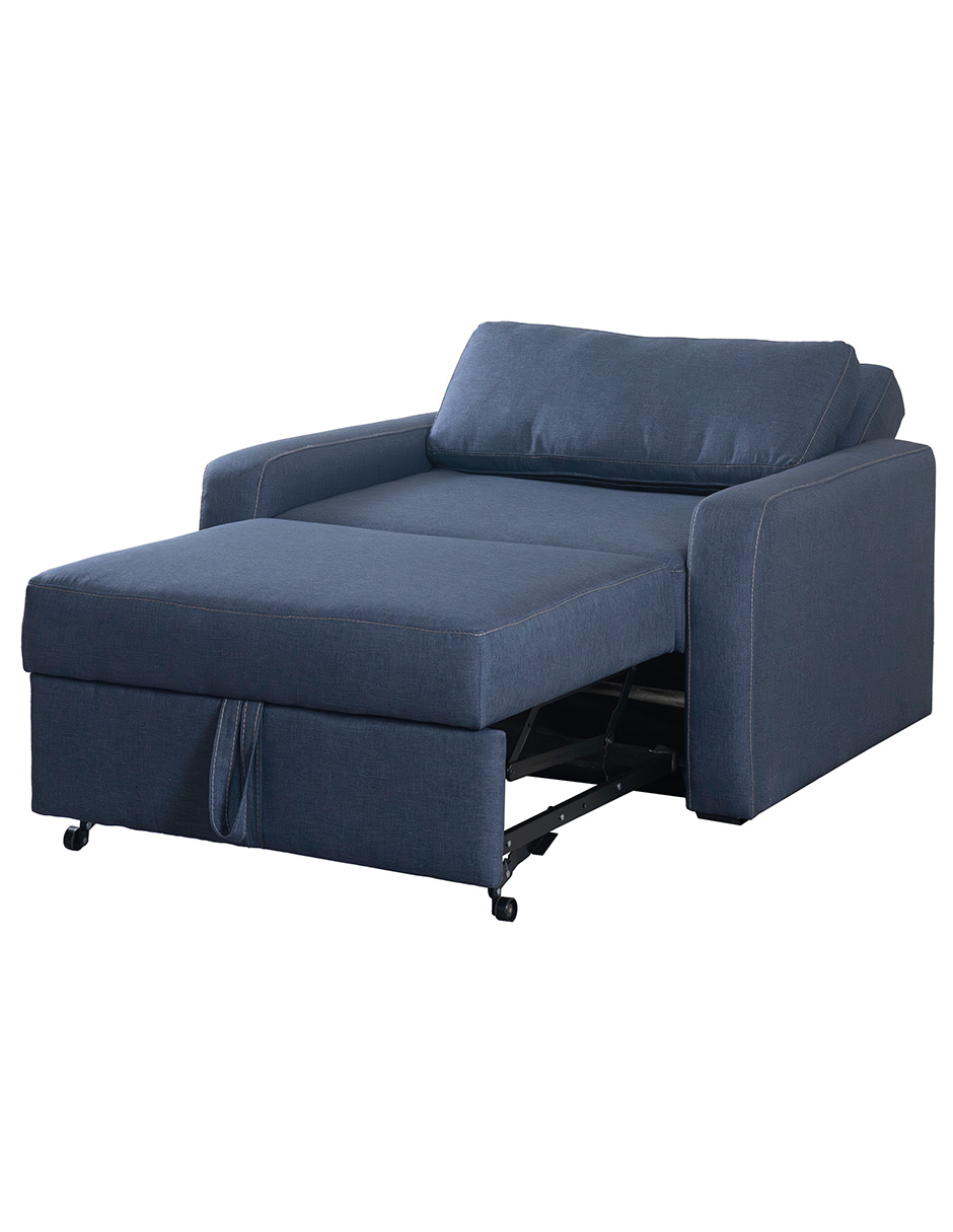 Foto 2 pulgar | Sofa Cama M & E Muebles Franco Sillon Azul Denim Individual 3 Posiciones