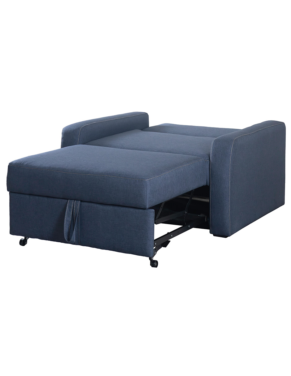 Foto 3 pulgar | Sofa Cama M & E Muebles Franco Sillon Azul Denim Individual 3 Posiciones
