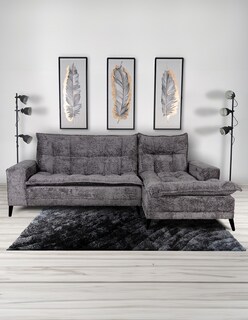 Foto 4 | Sala Esquinera M & E Muebles Jennifer Gris Oxford Derecha 3 Posiciones