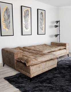 Foto 3 | Sala Esquinera M & E Muebles Jennifer Beige Izquierda 3 Posiciones