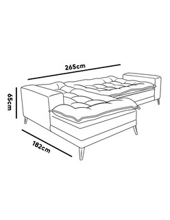 Foto 6 | Sala Esquinera M & E Muebles Jennifer Beige Izquierda 3 Posiciones