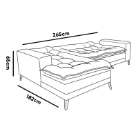 Foto 7 | Sala Esquinera M & E Muebles Jennifer Beige Izquierda 3 Posiciones