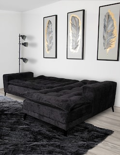 Foto 3 | Sala Esquinera M & E Muebles Jennifer Negro Derecha 3 Posiciones