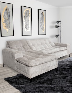 Foto 5 | Sala Esquinera M & E Muebles Jennifer Gris Claro Izquierda 3 Posiciones