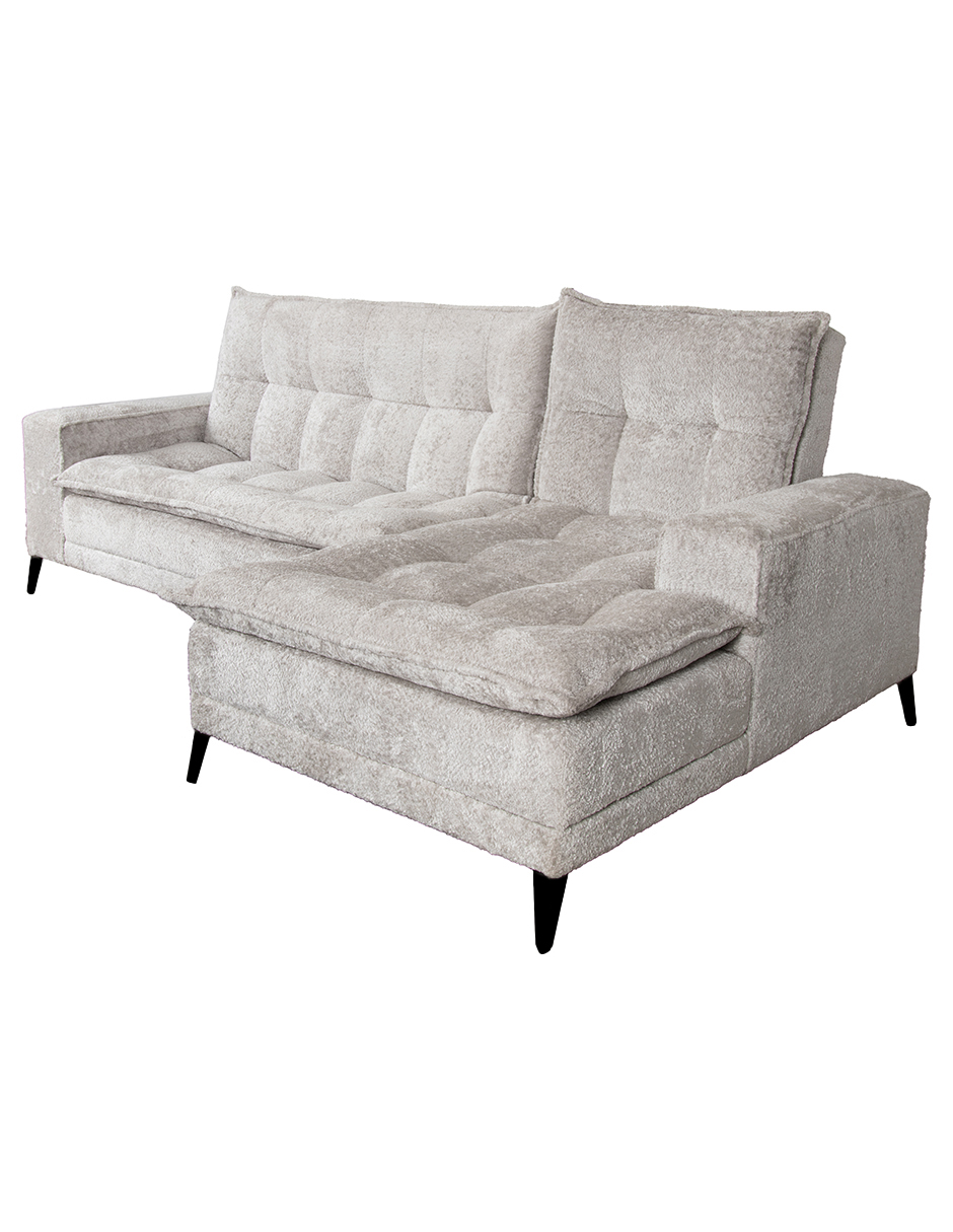 Sala Esquinera M & E Muebles Jennifer Gris Claro Derecha 3 Posiciones