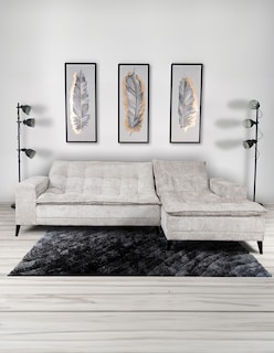 Foto 5 | Sala Esquinera M & E Muebles Jennifer Gris Claro Derecha 3 Posiciones