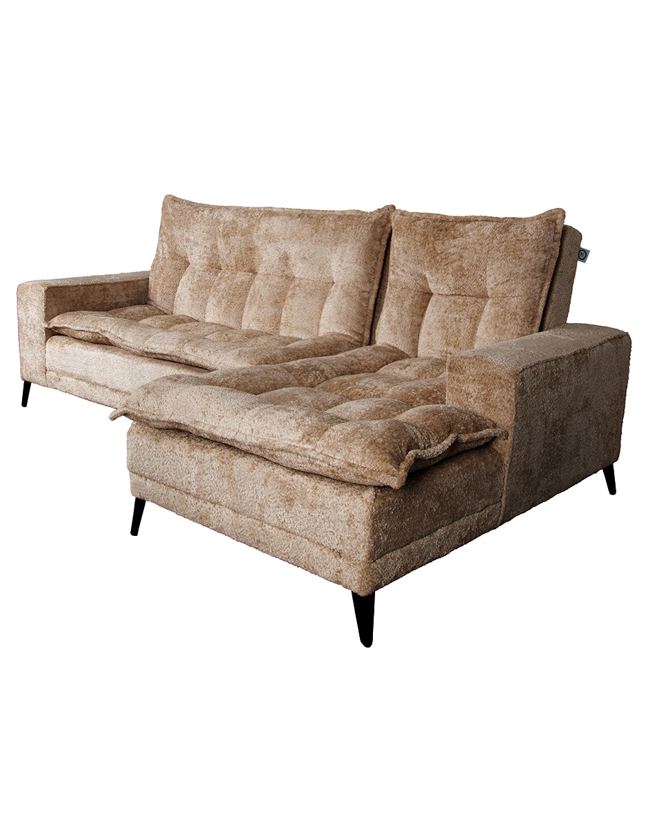 Sala Esquinera M & E Muebles Jennifer Beige Derecha 3 Posiciones