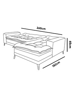 Foto 6 | Sala Esquinera M & E Muebles Jennifer Beige Derecha 3 Posiciones