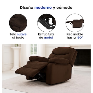 Foto 2 | Bossa Sillón Reclinable Individual James Cafe Reposet