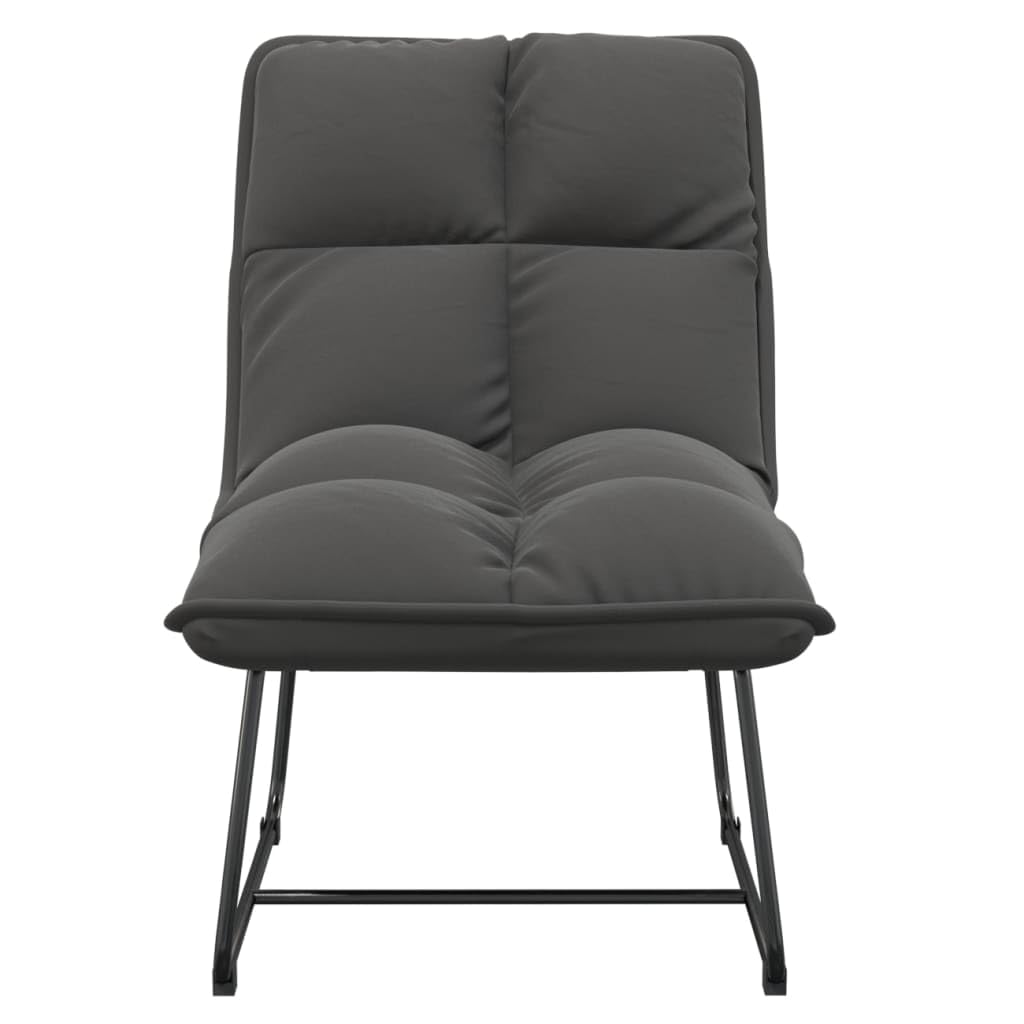 Foto 5 pulgar | Silla De Ocio Vidaxl Furniking Con Estructura Metálica De Terciopelo Gris Oscuro - Venta Internacional.