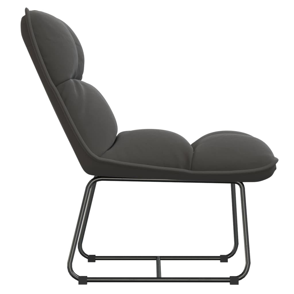 Foto 6 pulgar | Silla De Ocio Vidaxl Furniking Con Estructura Metálica De Terciopelo Gris Oscuro - Venta Internacional.