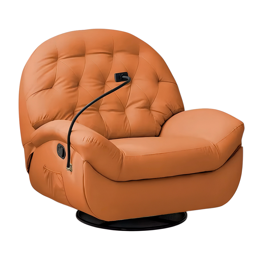 Ilios Innova | Sofá Naranja Individual Eléctrico Reclinable Con Reposa Pies  Soporte Para Teléfonos Y Puerto Usb