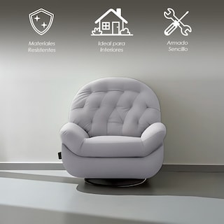 Foto 3 | Ilios Innova | Sofá Gris Individual Eléctrico Reclinable Con Reposa Pies Soporte Para Teléfonos Y Puerto Usb