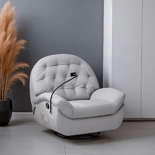 Foto 5 | Ilios Innova | Sofá Gris Individual Eléctrico Reclinable Con Reposa Pies Soporte Para Teléfonos Y Puerto Usb