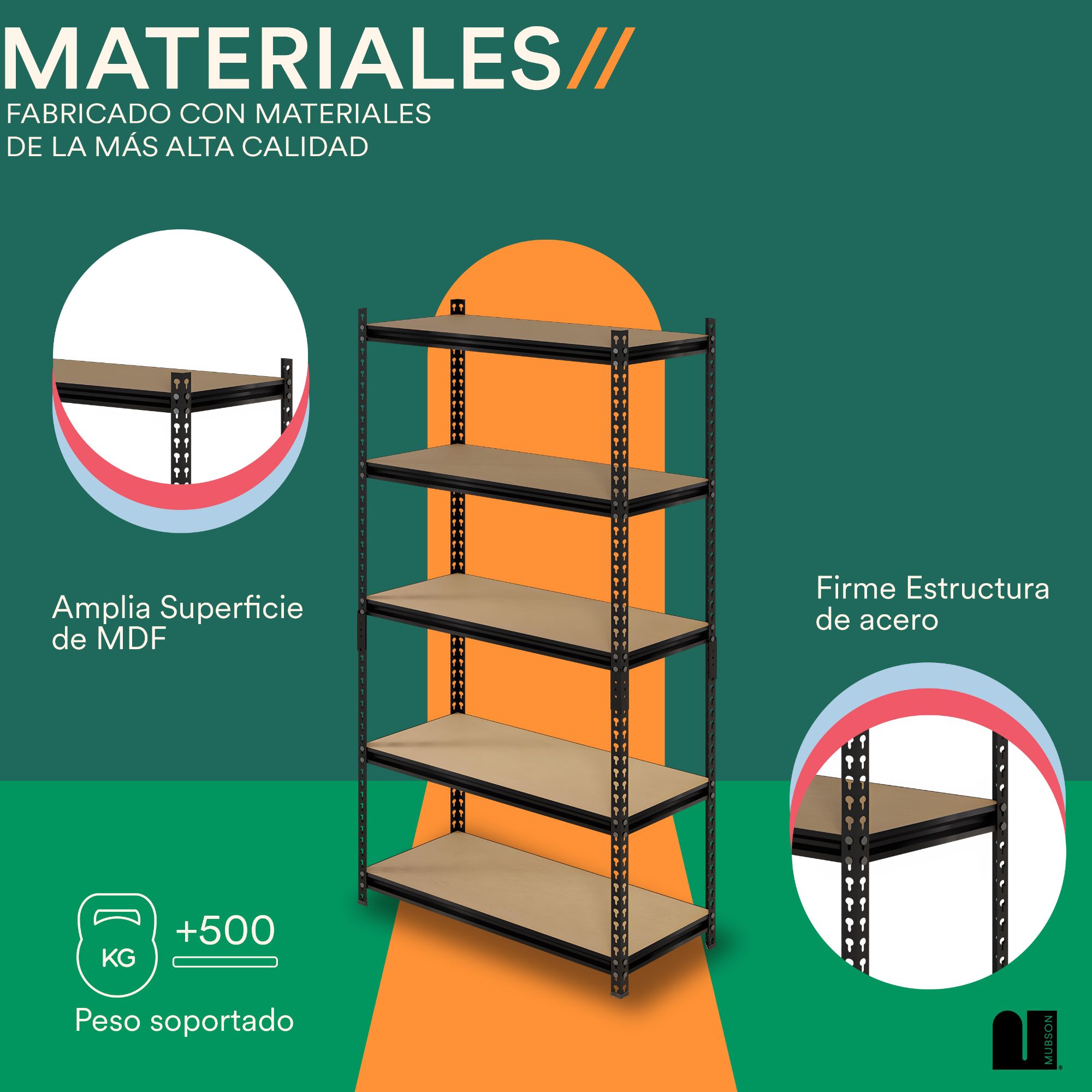 Foto 4 pulgar | Estante Organizador Mubson Astel 5 Repisas color Café