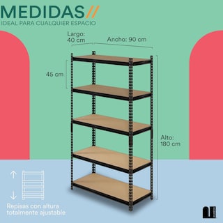 Foto 4 | Estante Organizador Mubson Astel 5 Repisas color Café