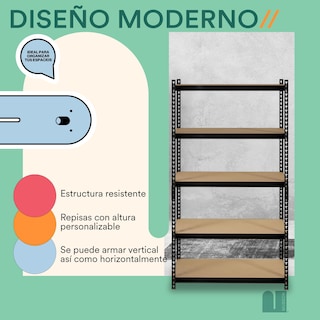 Foto 5 | Estante Organizador Mubson Astel 5 Repisas color Café