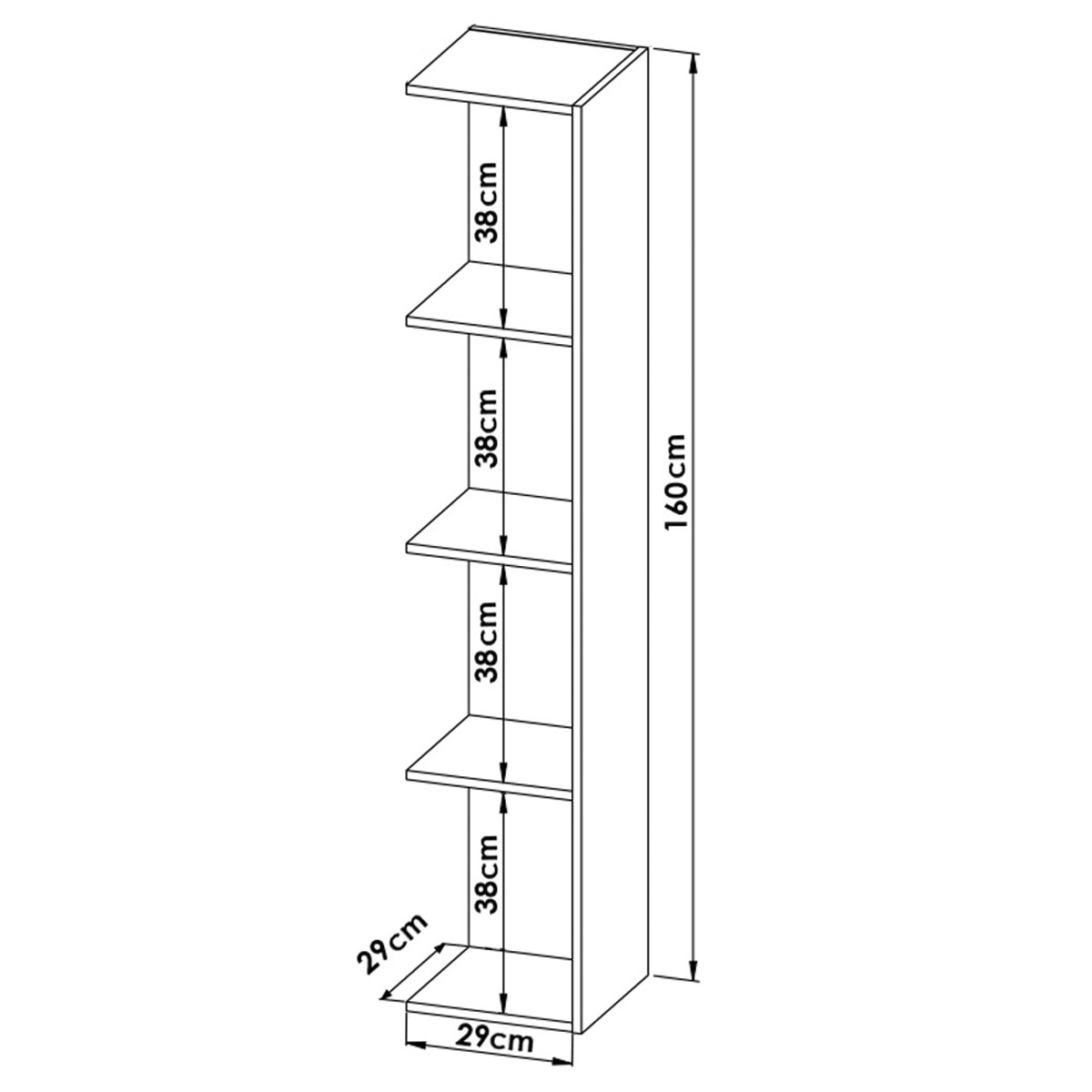 Foto 4 | Mueble Esquinero Hogare con Repisas Gris