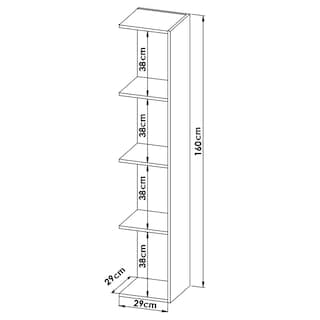 Foto 4 | Mueble Esquinero Hogare con Repisas Gris