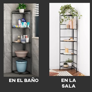 Foto 5 | Estante Esquinero Estantería Plegable 5 Niveles
